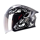 Casco Shaft 226 Gt Anymaniac Gris Oscuro Blanco Visor Iridium Silver